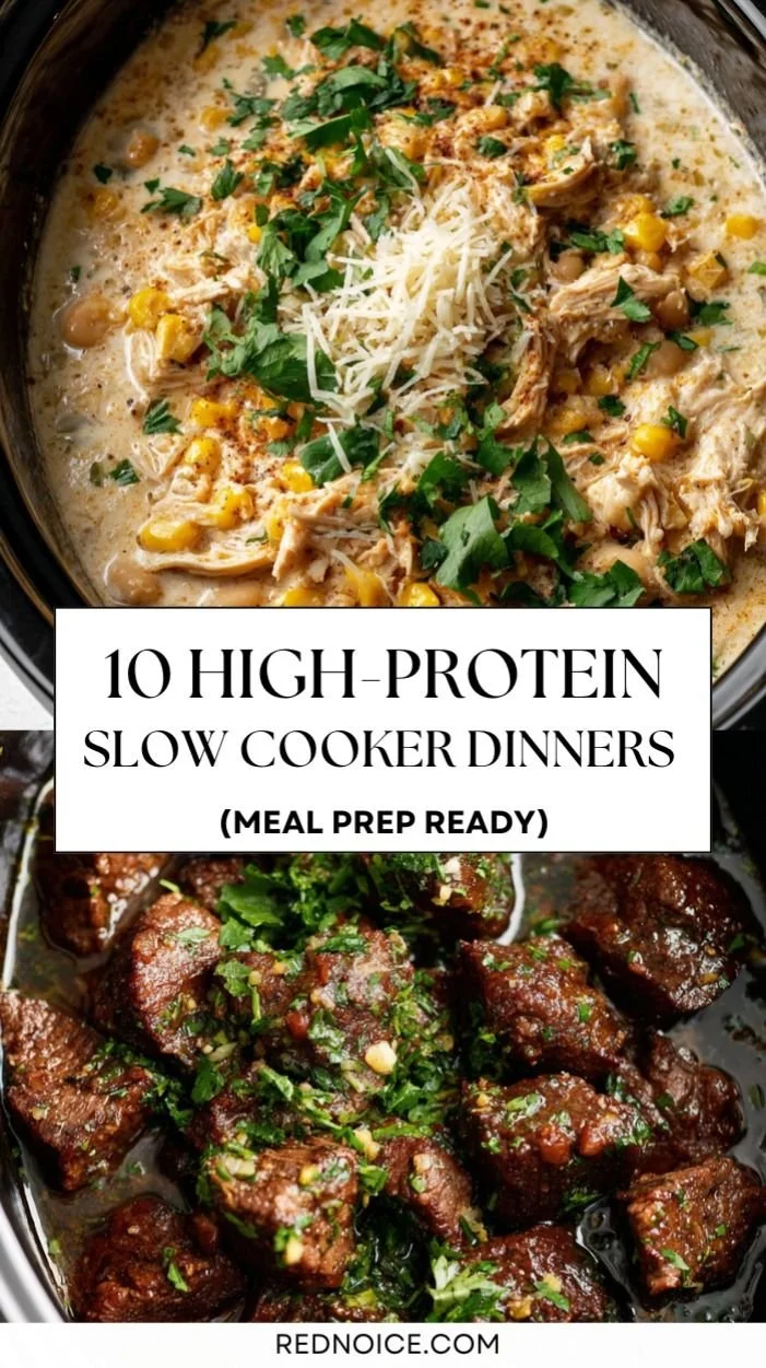 10 High Protein Slow Cooker Dinners (Meal Prep Ready)