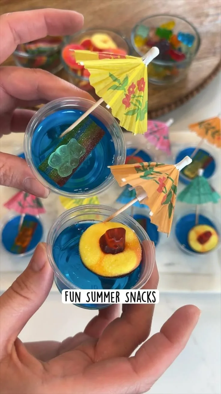 Colorful and refreshing fun summer snacks for hot weather.