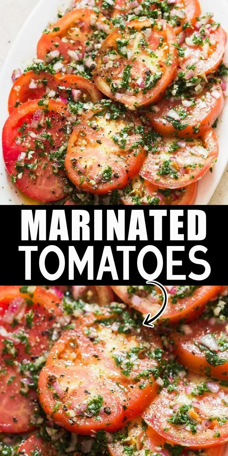 Delicious marinated tomatoes ready to enhance your dishes and salads