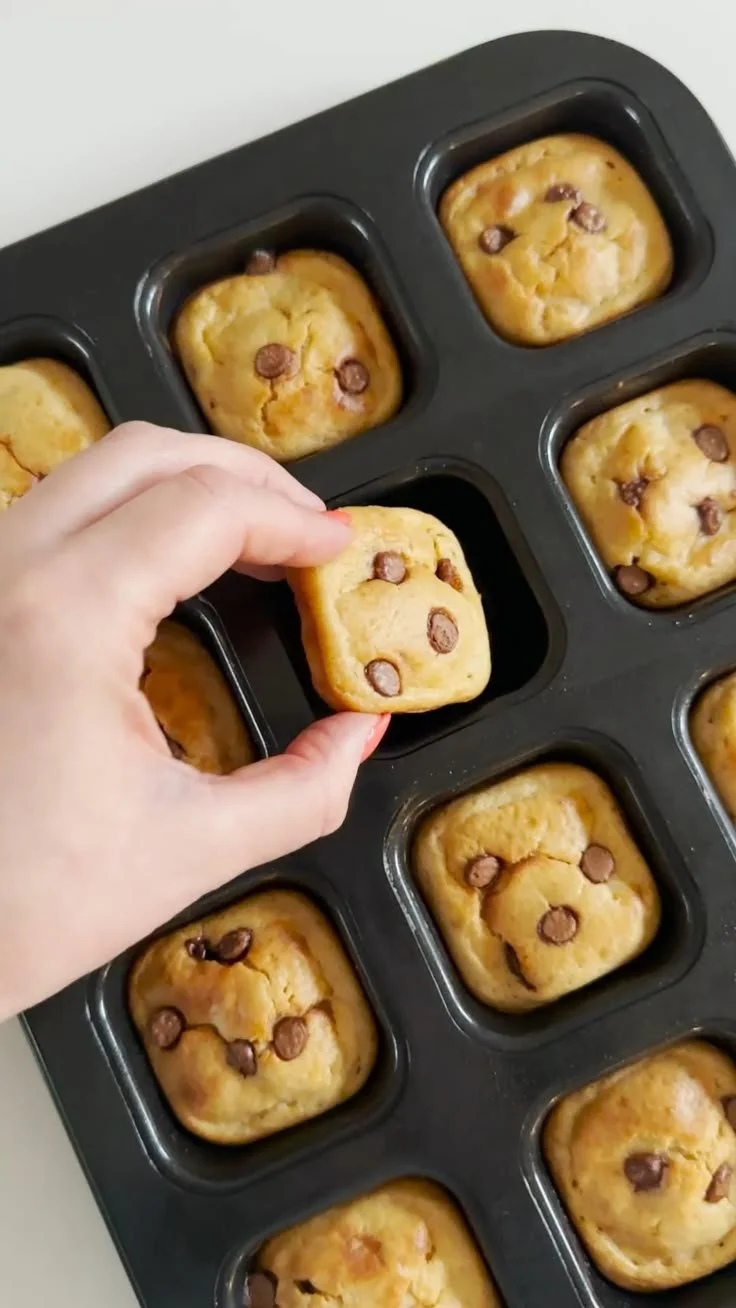 Mini Banana Bread Cake fresh out of the oven, golden brown and deliciously moist.