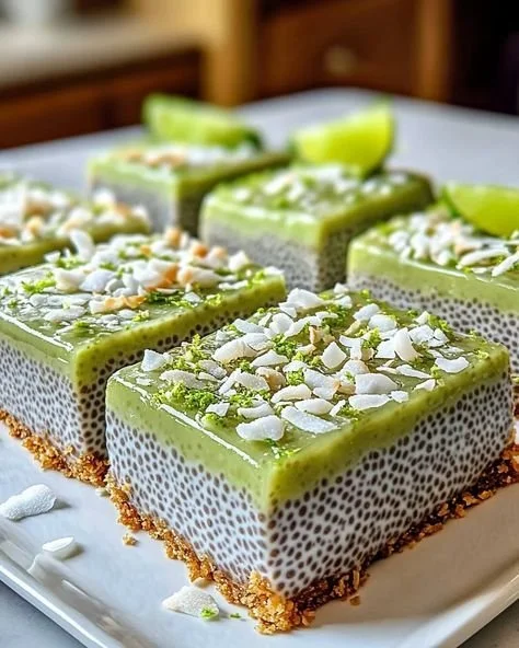 Refreshing No-Bake Chia Pudding Bars with Zesty Coconut Lime Flavor 5 Refreshingly zesty no-bake chia pudding bars with coconut lime flavor