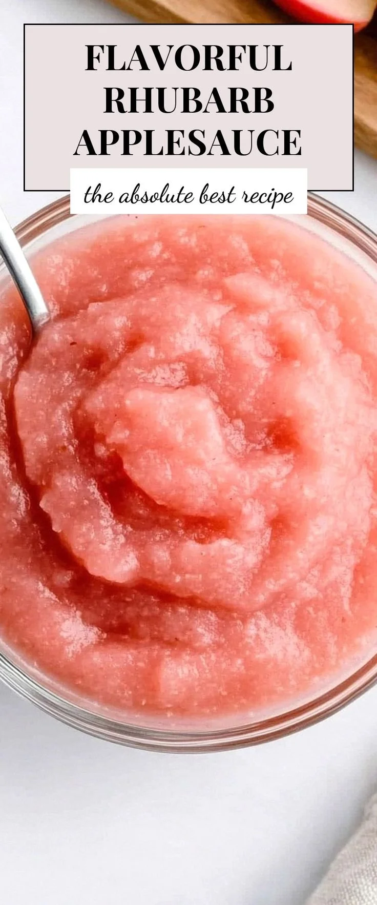 Delicious homemade rhubarb applesauce in a bowl, showcasing its vibrant color.